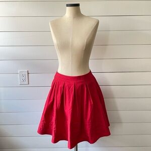 EXPRESS- Red Women's Cotton Circle Skirt- Size 12